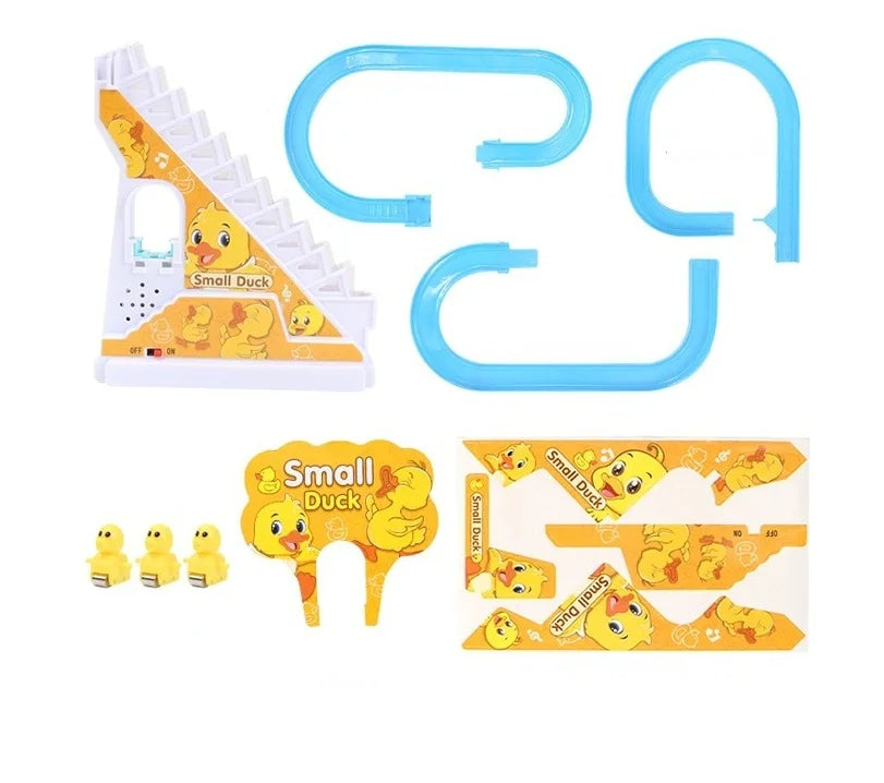 khilona-garden® Small Duck Climbing Stairs Toy,Electric Duck Roller Coaster Set