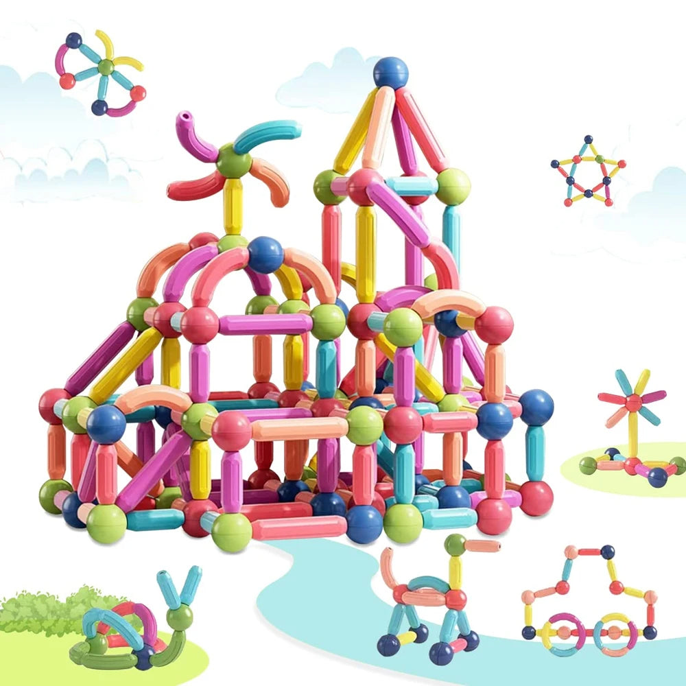 khilona-garden® Magnetic Blocks Set Toy Magnetic Bar Constructor Building Blocks 36 Pcs