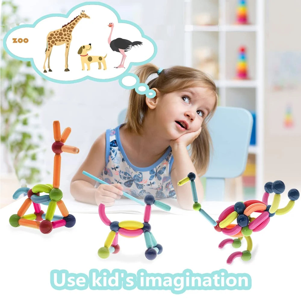 khilona-garden® Magnetic Blocks Set Toy Magnetic Bar Constructor Building Blocks 36 Pcs