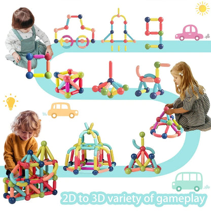 khilona-garden® Magnetic Blocks Set Toy Magnetic Bar Constructor Building Blocks 36 Pcs