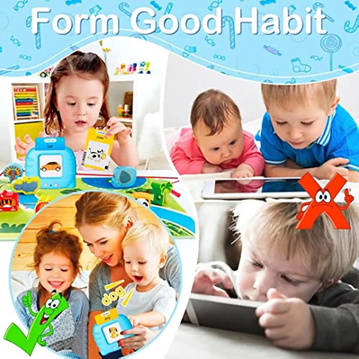 khilona-garden® Talking Flash Cards for Toddlers Speech Development Flash Card Machine
