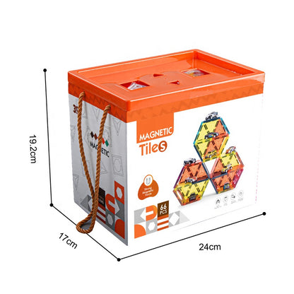 khilona-garden® Preschool DIY Construction Racing Track Magnetic Blocks With Car